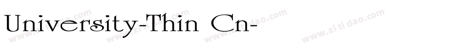 University-Thin Cn字体转换